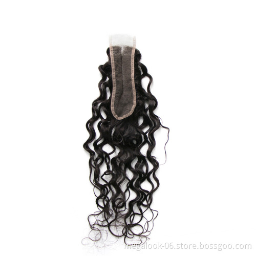 Middle Part 2*6 Lace Closure Brazilian Water Wave Remy Human Hair Closure Unprocessed Virgin Hair Human Hair 2*6 Closure